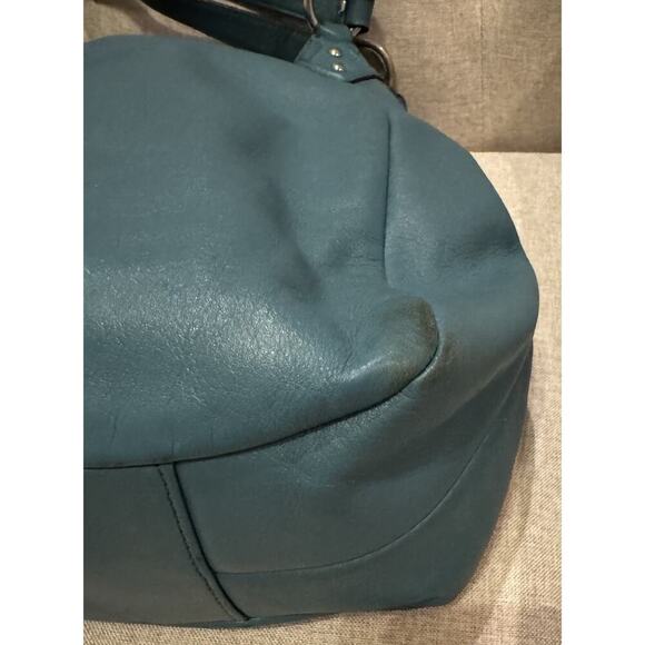 Coach Campbell Vintage Blue Leather Hobo Shoulder Y2K Bag - Picture 11 of 16